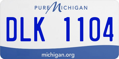 MI license plate DLK1104