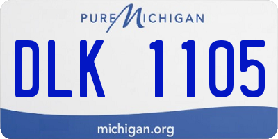MI license plate DLK1105