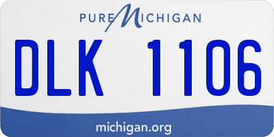 MI license plate DLK1106