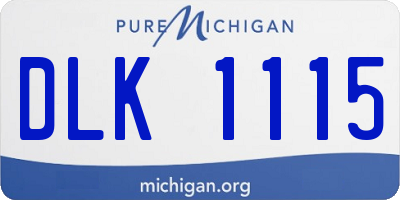 MI license plate DLK1115