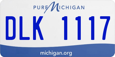 MI license plate DLK1117