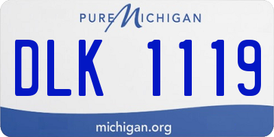 MI license plate DLK1119
