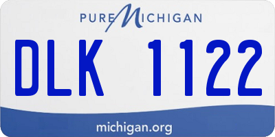 MI license plate DLK1122