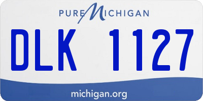 MI license plate DLK1127