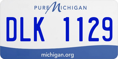 MI license plate DLK1129