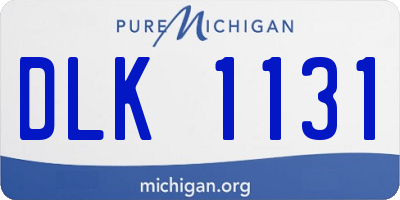 MI license plate DLK1131