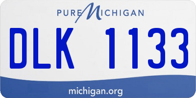 MI license plate DLK1133