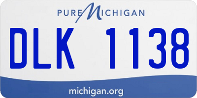 MI license plate DLK1138