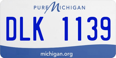 MI license plate DLK1139