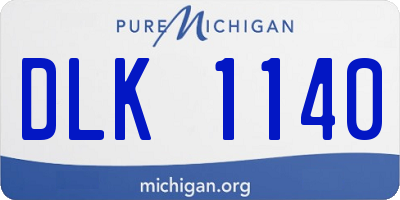 MI license plate DLK1140