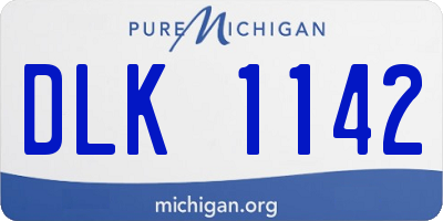 MI license plate DLK1142
