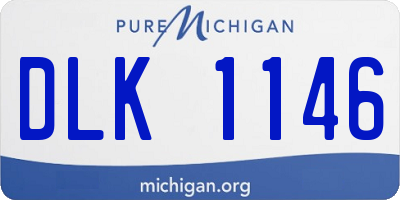MI license plate DLK1146