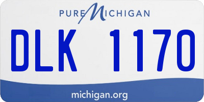 MI license plate DLK1170