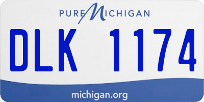 MI license plate DLK1174