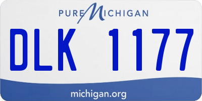 MI license plate DLK1177