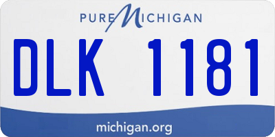 MI license plate DLK1181