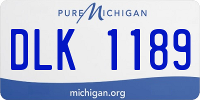MI license plate DLK1189