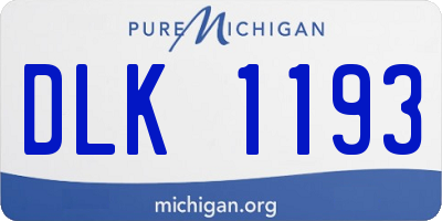 MI license plate DLK1193