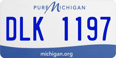 MI license plate DLK1197