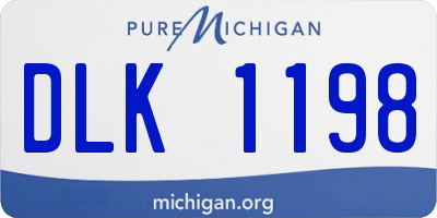 MI license plate DLK1198