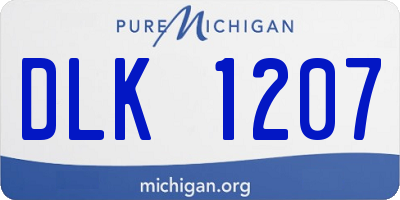 MI license plate DLK1207