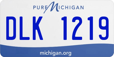 MI license plate DLK1219