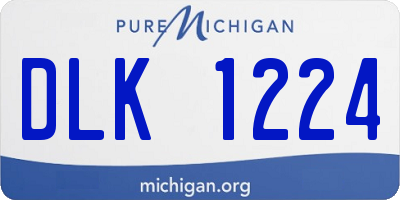 MI license plate DLK1224