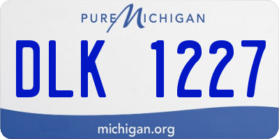 MI license plate DLK1227