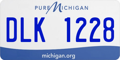 MI license plate DLK1228