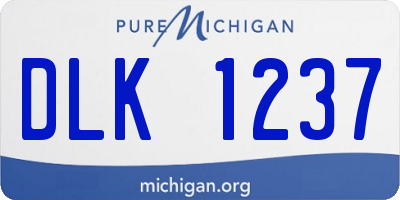 MI license plate DLK1237