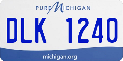 MI license plate DLK1240