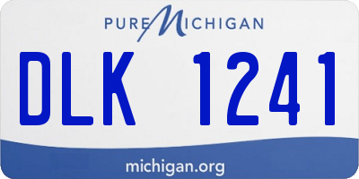 MI license plate DLK1241