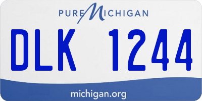 MI license plate DLK1244