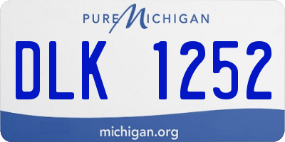 MI license plate DLK1252