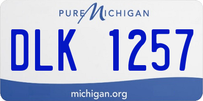 MI license plate DLK1257
