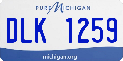 MI license plate DLK1259