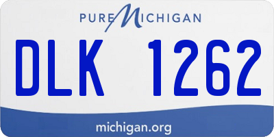 MI license plate DLK1262