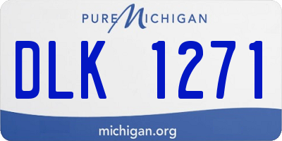 MI license plate DLK1271