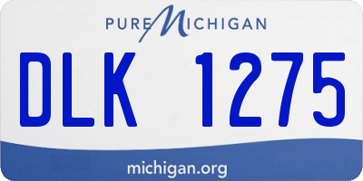 MI license plate DLK1275