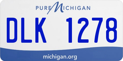 MI license plate DLK1278