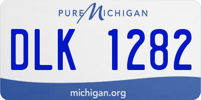 MI license plate DLK1282