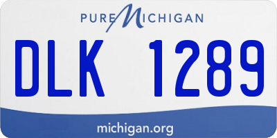 MI license plate DLK1289