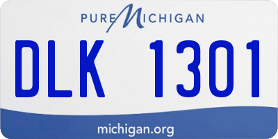 MI license plate DLK1301