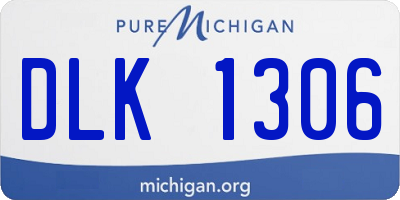 MI license plate DLK1306