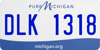 MI license plate DLK1318