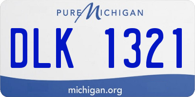 MI license plate DLK1321