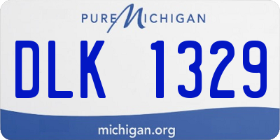 MI license plate DLK1329