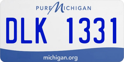 MI license plate DLK1331