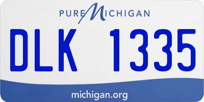 MI license plate DLK1335