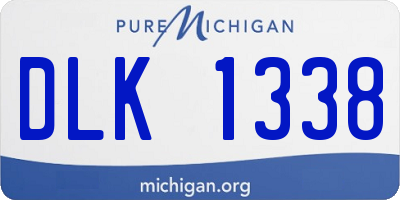 MI license plate DLK1338